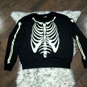Glow in the dark skeleton sweatshirt